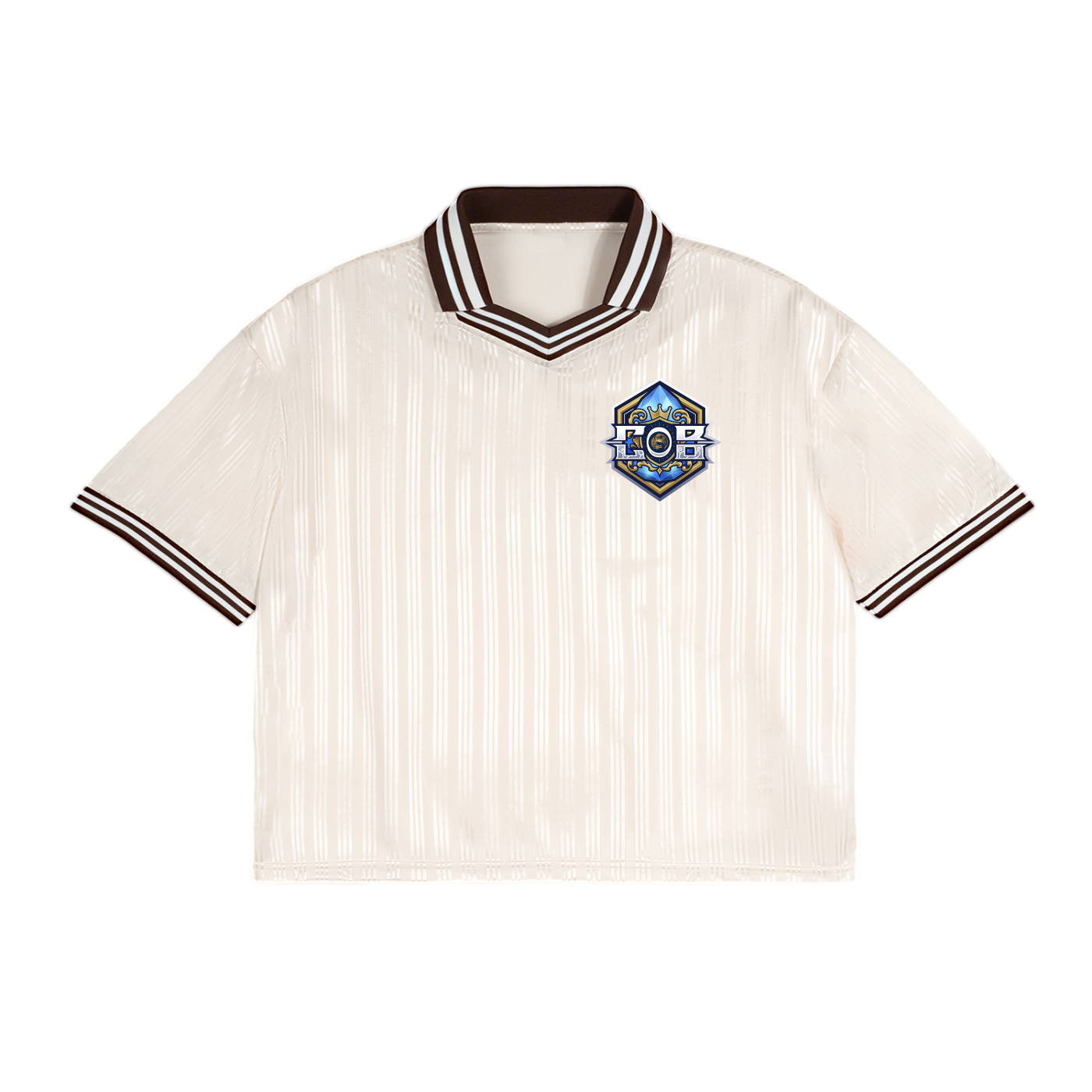 Contrast Stripes Polo Collar T-Shirt